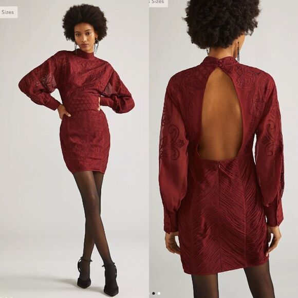 Anthropologie | Not So Serious by Pallavi Mohan Lace Mini Dress Plus Size 16W - Picture 1 of 7